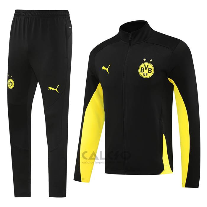 Tuta da Track di Giacca Borussia Dortmund 2024-2025 Nero
